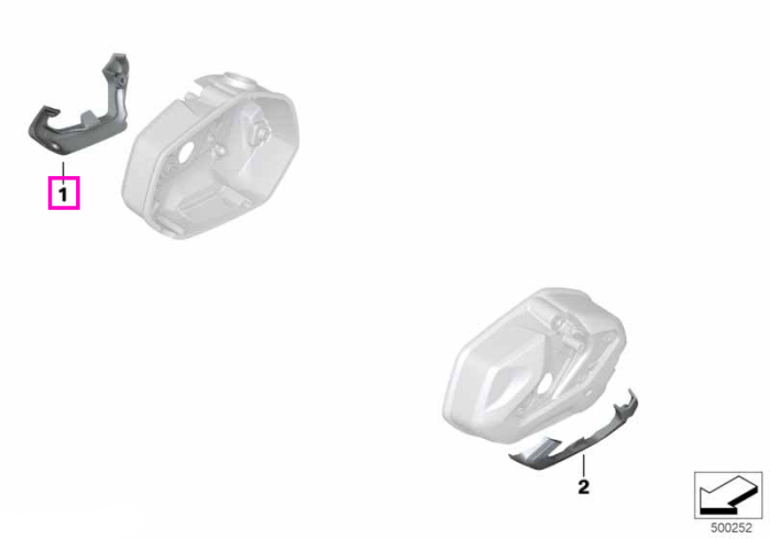 Tampon protectie capac chiulasa, negru, dreapta - BMW Motorrad K50 (R 1250 GS), K51 (R 1250 GS Adv.), K52 (R 1250 RT), K53 (R 1250 R), K54 (R 1250 RS) - tip motor A74
