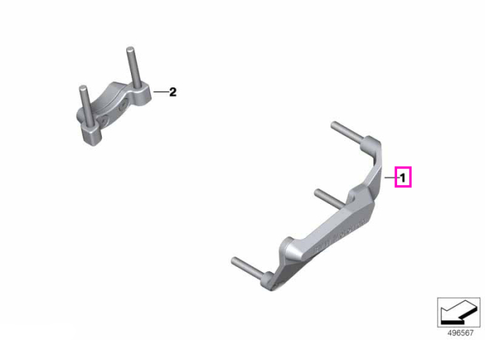 Set protectie motor stanga - BMW Motorrad K63 (S 1000 R), K66 (M 1000 RR), K67 (S 1000 RR), KM3 (M 1000 R), KM9 (M 1000 XR)