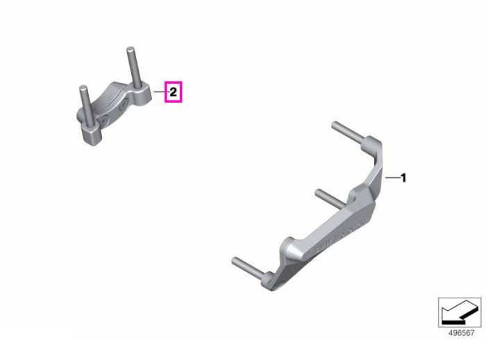 Set protectie motor dreapta - BMW Motorrad K63 (S 1000 R), K66 (M 1000 RR), K67 (S 1000 RR), KM3 (M 1000 R)