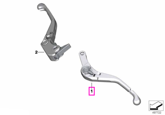 Maneta ambreiaj M, pliabila - BMW Motorrad K66 (M 1000 RR), K67 (S 1000 RR) - tip motor A67