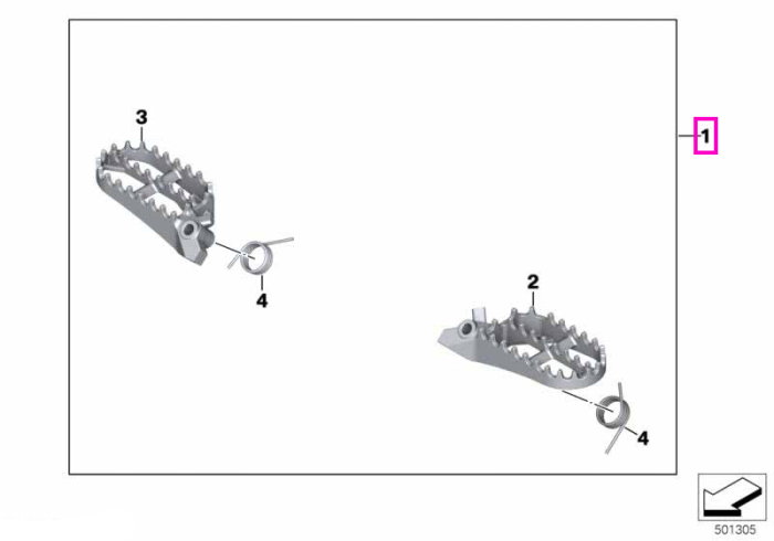 Set scarite Enduro - BMW Motorrad K50 (R 1200 GS, R 1250 GS), K51 (R 1200 GS Adv., R 1250 GS Adv.) - tip motor A74