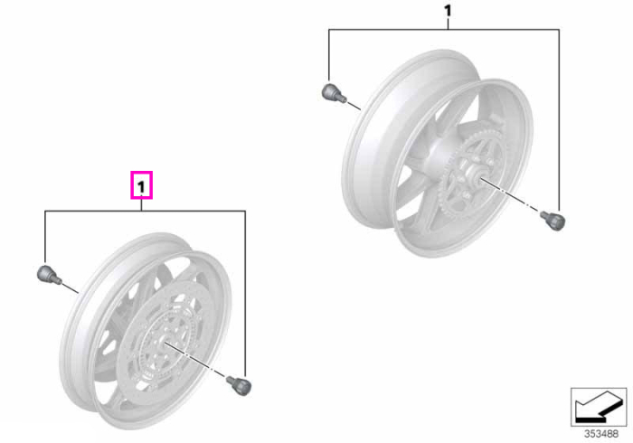 Set protectii ax fata - BMW Motorrad K42 (HP4), K46 (S 1000 RR), K47 (S 1000 R)