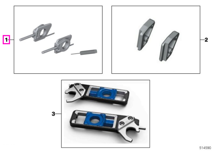 Set intinzator lant (M) - BMW Motorrad K63 (S 1000 R), K67 (S 1000 RR), K69 (S 1000 XR), KM3 (M 1000 R), KM9 (M 1000 XR)