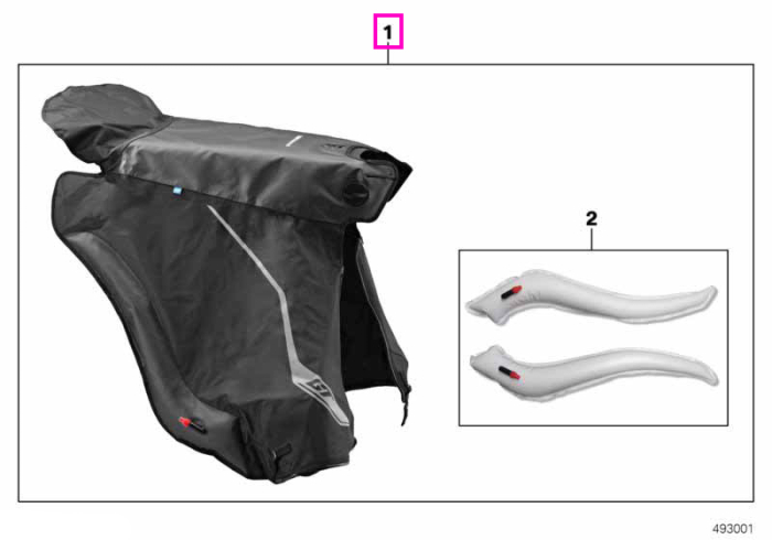 Manta de protectie impermeabila pentru picioare, neagra - BMW Motorrad K08 (C 400 GT) - tip motor A85