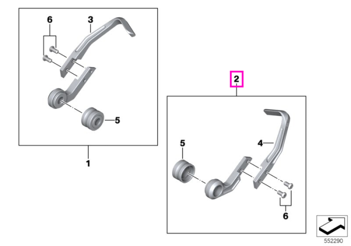 Protectie maneta frana - BMW Motorrad K83 (F 900 R), K84 (F 900 XR) - tip motor A24