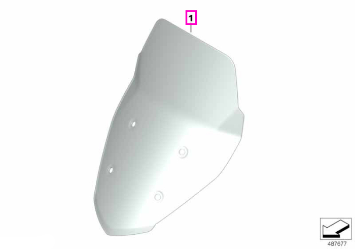 Parbriz inalt, lungime 621,5 mm - BMW Motorrad K08 (C 400 GT) - tip motor A85