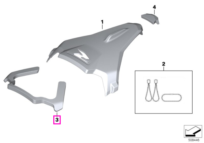 Tampon anti-frecare fata - BMW Motorrad K83 (F 900 R) - tip motor A24
