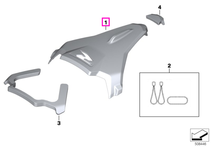 Capac monopost, nevopsit - BMW Motorrad K83 (F 900 R) - tip motor A24