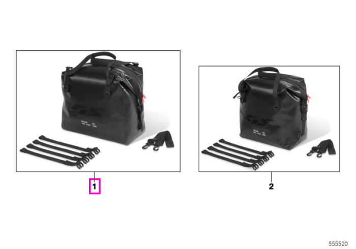Geanta interioara impermeabila valiza din aluminiu - BMW Motorrad KA1 (R 1300 GS), KA2 (R 1300 GS Adventure) - tip motor A75