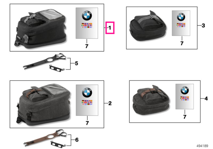 Geanta de rezervor, neagra, 11 l - BMW Motorrad K21 (R nineT), K22 (R nineT Pure), K23 (R nineT Scrambler), K32 (R nineT Racer), K33 (R nineT Urban G/S) - tip motor ZZ2