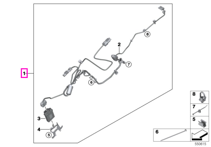 Kit instalatie electrica topcase - BMW Motorrad KA1 (R 1300 GS), KA5 (R 1300 RS) - tip motor A75