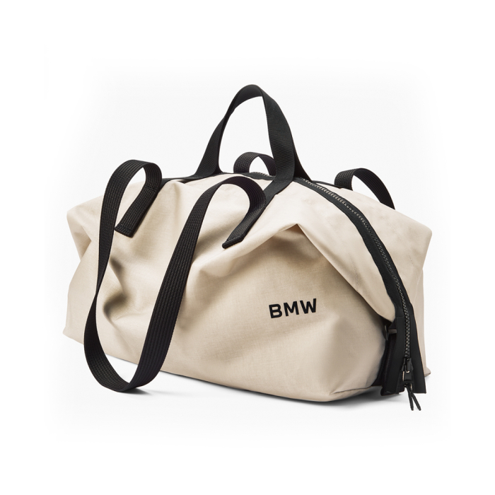 Geanta duffle BMW, bej, nailon reciclat, 51x39x21 cm - BMW