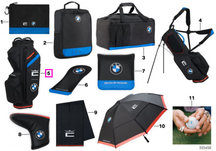 Geanta cart golf Cobra x BMW Ultralight 2, neagra, 41x27x92 cm - BMW