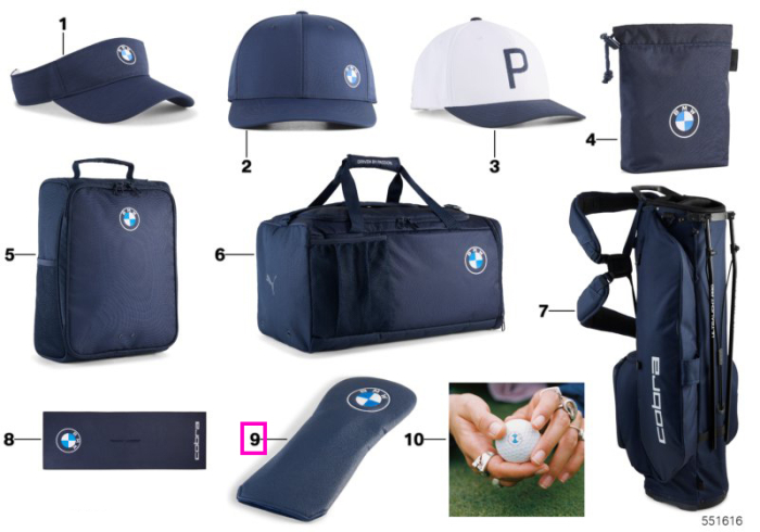 Husa driver golf Cobra x BMW, bleumarin inchis - BMW