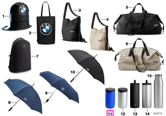 Cana termica push BMW, albastra, 330ml - BMW