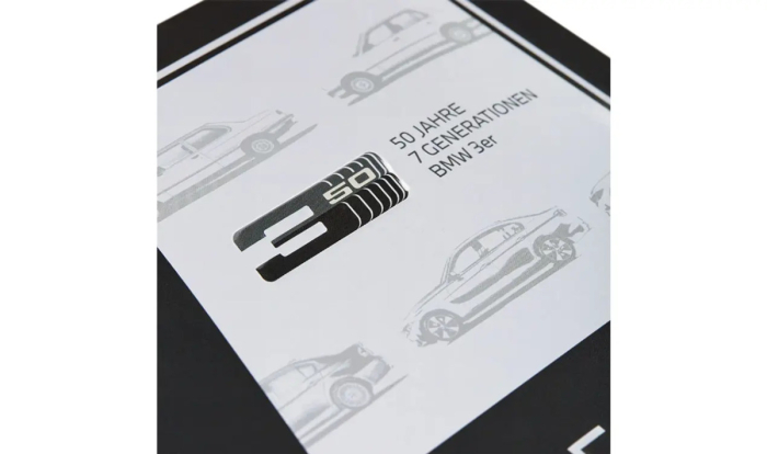 Placuta metalica BMW "Placerea de a conduce" (neagra, 15x20) - BMW