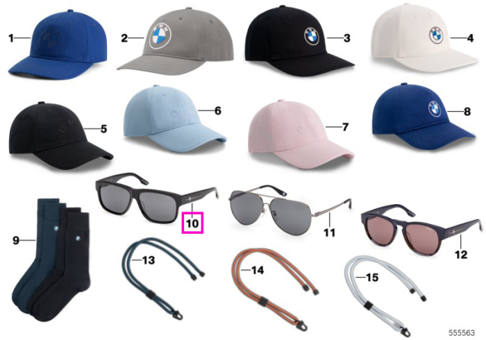 Ochelari de soare BMW, rama neagra lucioasa, lentile fumurii polarizate, pentru barbati - BMW