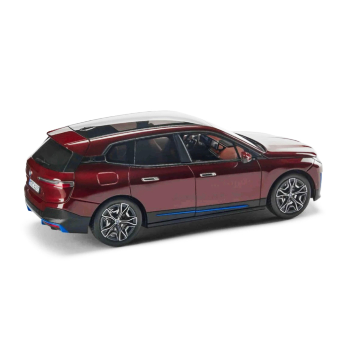 Miniatura BMW iX Aventurin, Rosu inchis metalizat (Dunkel Rot Metallic) - scara 1:18