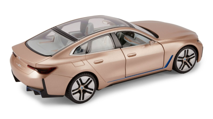Masinuta electrica cu telecomanda, BMW i4 Editie 2022, Auriu(Gold), 1:14