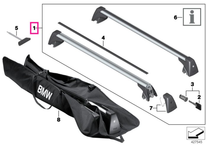 Set bare transversale pentru transport - BMW X1 E84