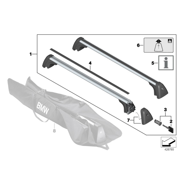Set bare transversale pentru transport - BMW X6 F16 F86 M