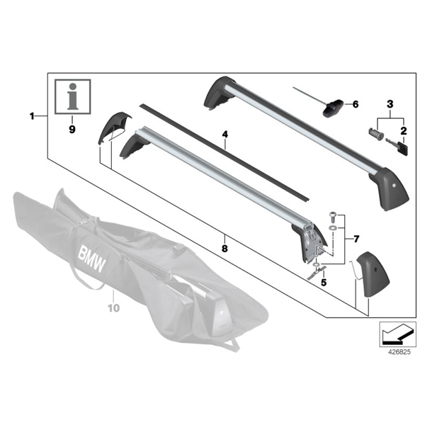 Set bare transversale pentru transport - BMW Seria 1 F20 F21 - GEN2