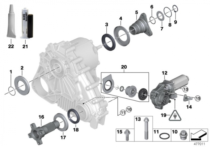 Vaselina instalare servo motor cutie transfer GE - BMW