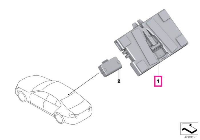 Modul electronic comunicatii (ECE 4G WLAN) - BMW Seria 1 F40, Seria 2 F44 F45 F46, Seria 3 F30 G20 G21 G28, Seria 4 F36, Seria 5 G30 G31 F90 M5, Seria 6 G32, Seria 7 G11 G12, X1 F48, X2 F39, X3 G01 F97 M, X4 F26 G02 F98 M, X5 F15 F85 M, X6 F16 F86 M, X7