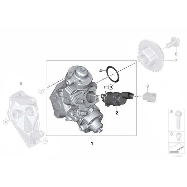 Pompa de inalta presiune - BMW Seria 3 E90, E91, E92, E93, Seria 5 F07, F10, Seria 7 F01, F02, X5 E70, X6 E71