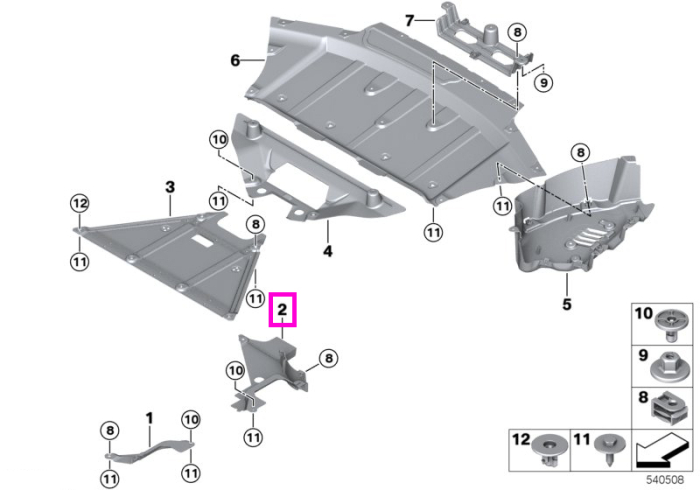 Deflector podea spate, partea dreapta – BMW i4 G26