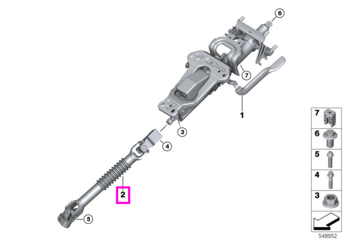 Ax coloana de directie – BMW Seria 2 U06; X1 U11; X2 U10 – Mini Countryman U25